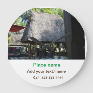 water ocean beach photo add name text place summer large clock