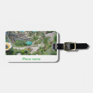 water ocean beach photo add name text place summer luggage tag