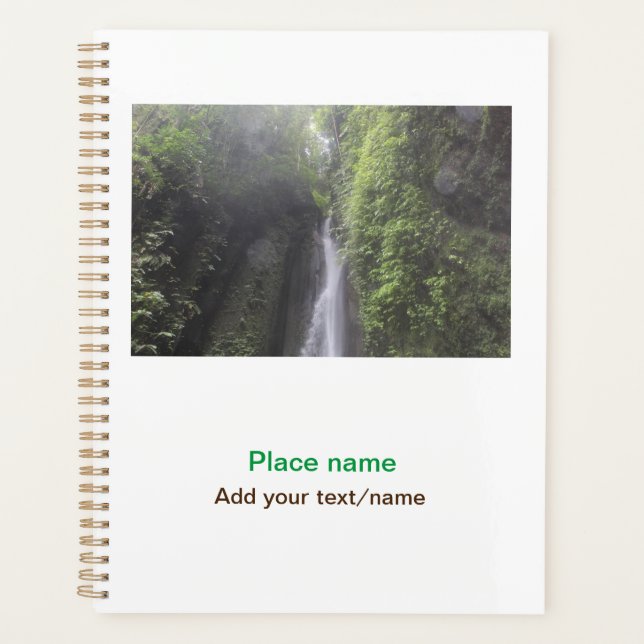 water ocean beach photo add name text place summer planner (Front)