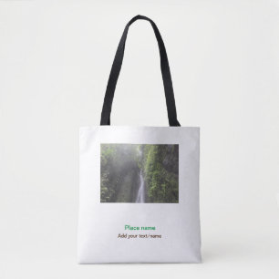 water ocean beach photo add name text place summer tote bag