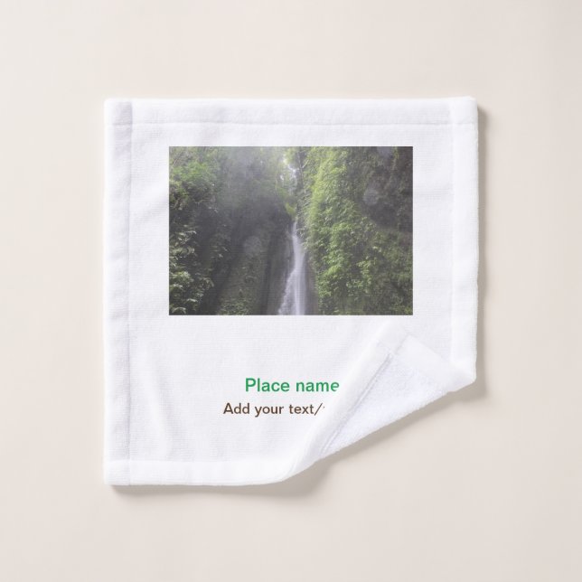 water ocean beach photo add name text place summer wash cloth (Wash Cloth)