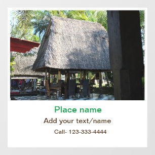 water ocean beach photo add name text place summer window cling