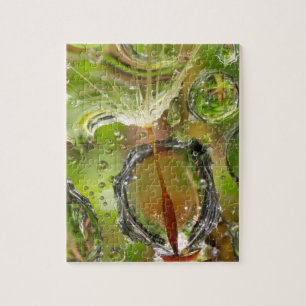 Water on dandelion seed, CA Jigsaw Puzzle
