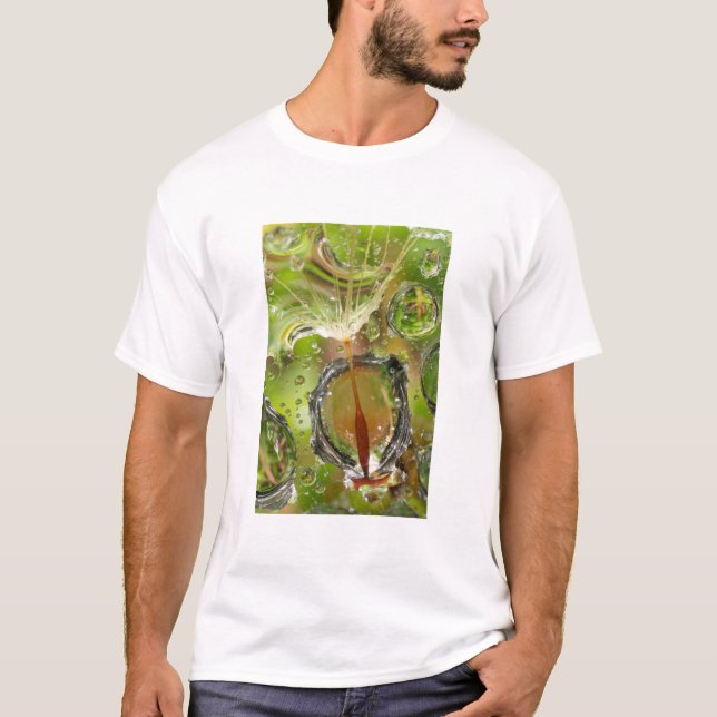 Water on dandelion seed, CA T-Shirt (Front)