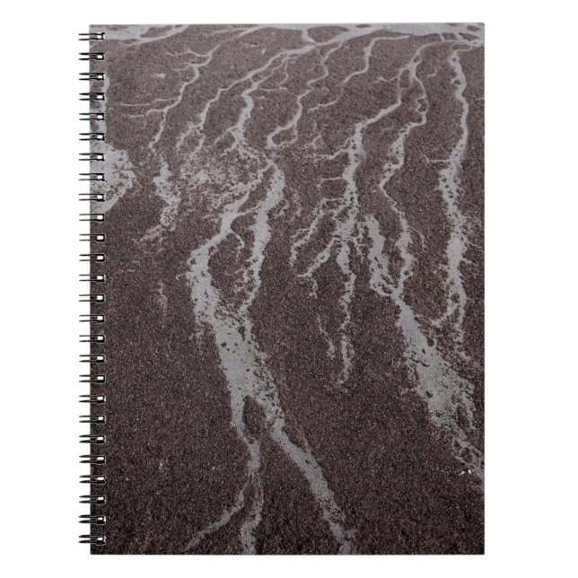 Water on sand on shore notebook (Front)