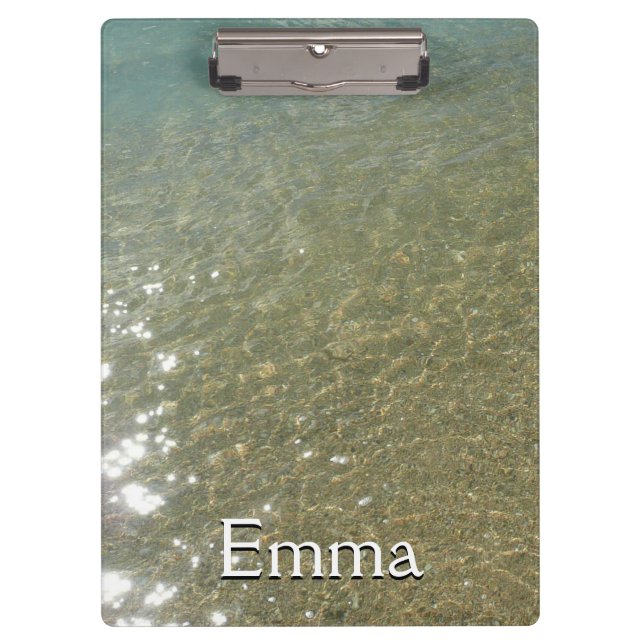 Water on the Beach I Abstract Nature Photography Clipboard (Front)