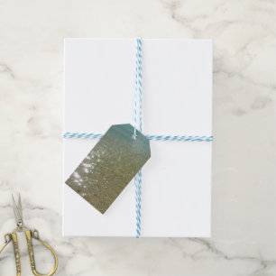 Water on the Beach I Abstract Nature Photography Gift Tags
