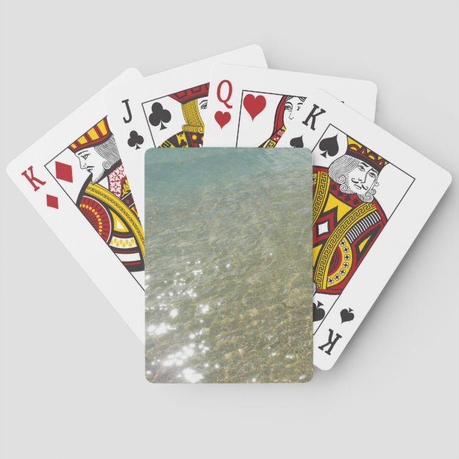 Water on the Beach I Abstract Nature Photography Playing Cards (Back)
