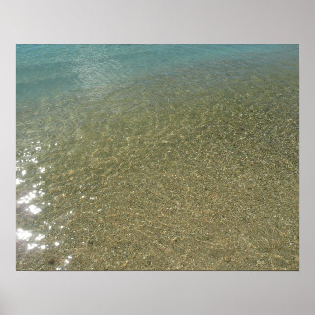 Water on the Beach I Abstract Nature Photography Poster (Front)