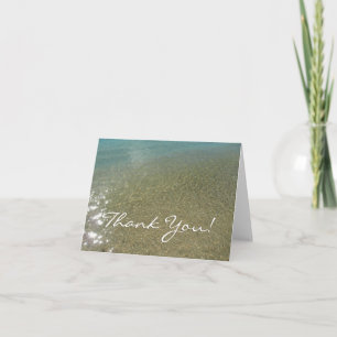 Water on the Beach I Abstract Nature Photography Thank You Card