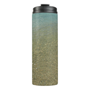 Water on the Beach I Abstract Nature Photography Thermal Tumbler