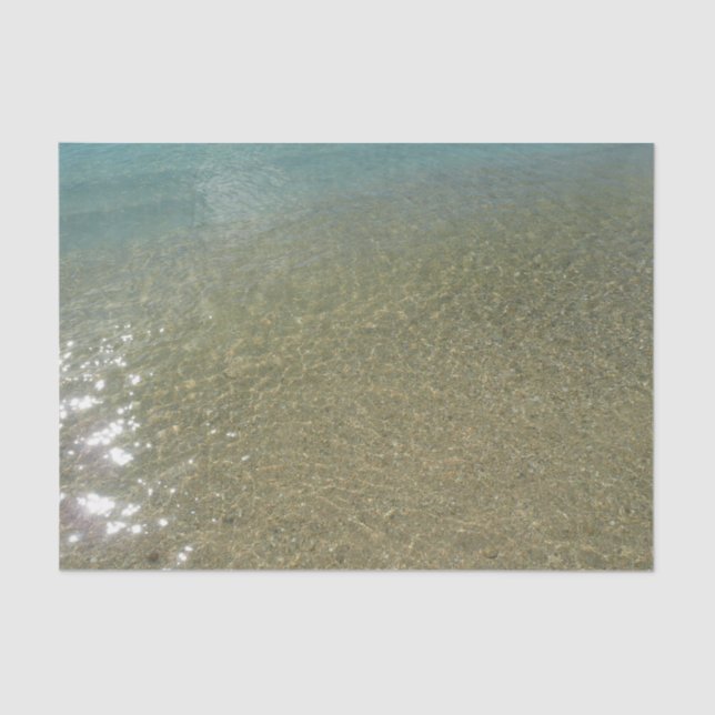 Water on the Beach I Abstract Nature Photography Tissue Paper (Front)
