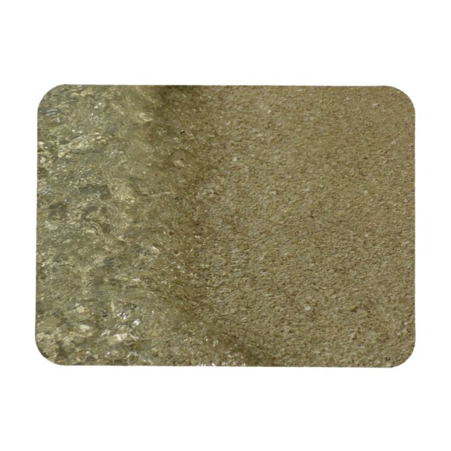 Water on the Beach II Abstract Nature Photography Magnet (Horizontal)