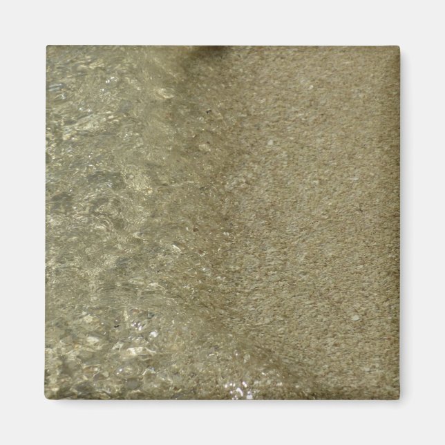 Water on the Beach II Abstract Nature Photography Magnet (Front)