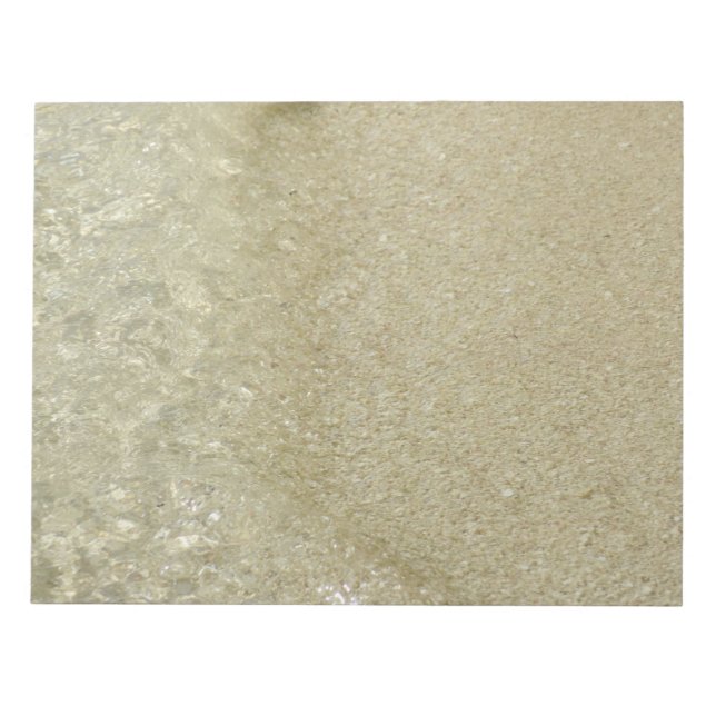 Water on the Beach II Abstract Nature Photography Notepad (Front)