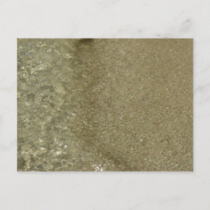 Water on the Beach II Abstract Nature Photography Postcard