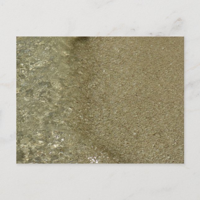Water on the Beach II Abstract Nature Photography Postcard (Front)