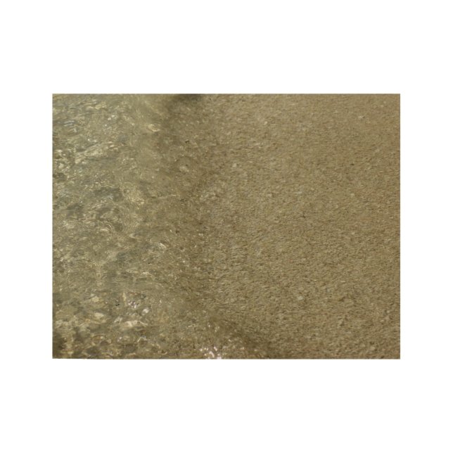 Water on the Beach II Abstract Nature Photography Wood Poster (Front)