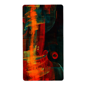 Water Orange Red Blue Modern Abstract Art Pattern
