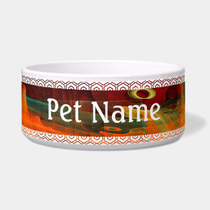 Water Orange Red Blue Modern Abstract Art Pattern