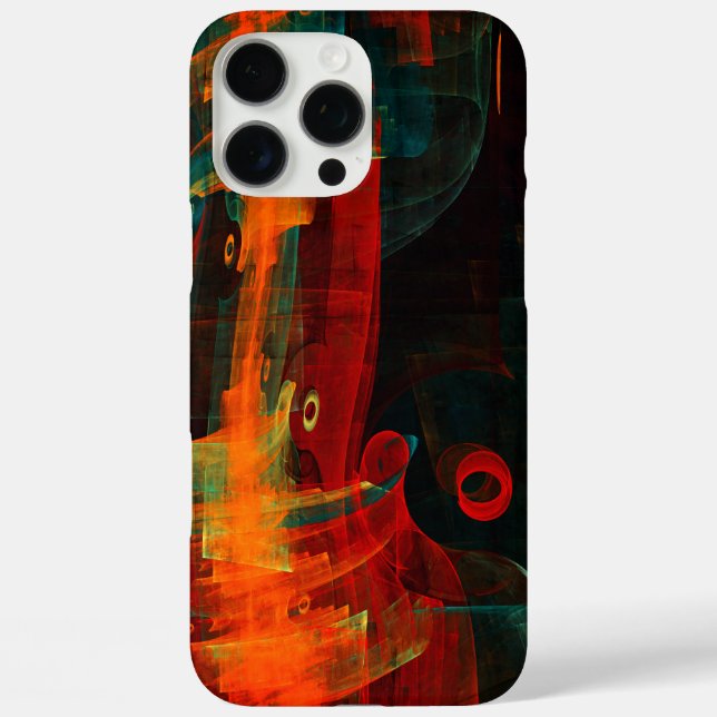 Water Orange Red Blue Modern Abstract Art Pattern Case-Mate iPhone Case (Back)