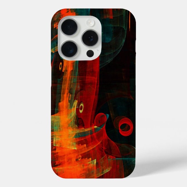 Water Orange Red Blue Modern Abstract Art Pattern Case-Mate iPhone Case (Back)