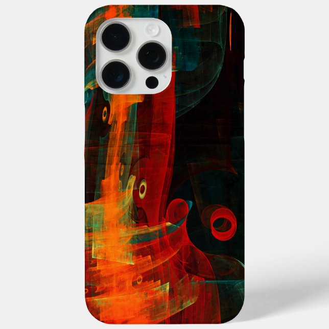 Water Orange Red Blue Modern Abstract Art Pattern Case-Mate iPhone Case (Back)