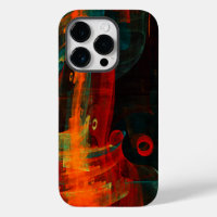 Water Orange Red Blue Modern Abstract Art Pattern