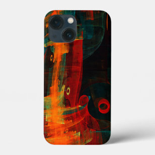 Water Orange Red Blue Modern Abstract Art Pattern Case-Mate iPhone Case