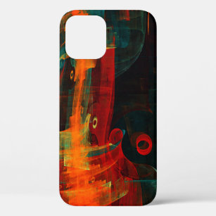 Water Orange Red Blue Modern Abstract Art Pattern Case-Mate iPhone Case