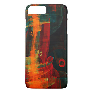Water Orange Red Blue Modern Abstract Art Pattern iPhone 8 Plus/7 Plus Case