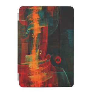 Water Orange Red Blue Modern Abstract Art Pattern iPad Mini Cover