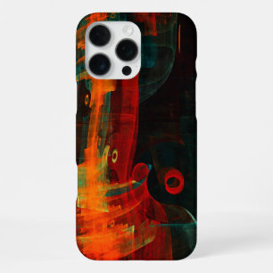 Water Orange Red Blue Modern Abstract Art Pattern iPhone 16 Pro Max Case
