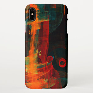 Water Orange Red Blue Modern Abstract Art Pattern iPhone XS Max Case
