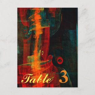 Water Orange Red Blue Modern Abstract Art Pattern Postcard