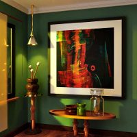 Water Orange Red Blue Modern Abstract Art Pattern