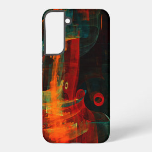 Water Orange Red Blue Modern Abstract Art Pattern Samsung Galaxy Case