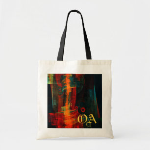 Water Orange Red Blue Modern Abstract Art Pattern Tote Bag