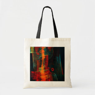 Water Orange Red Blue Modern Abstract Art Pattern Tote Bag