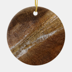 Water over Granite at Franconia Notch Flume Ceramic Tree Decoration