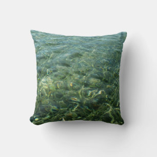 Water over Sea Grass I Caribbean Nature Cushion