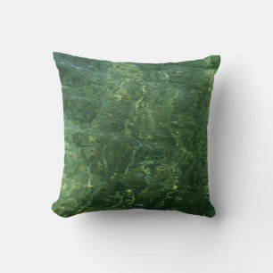 Water over Sea Grass II (Blue and Green) Photo Cushion