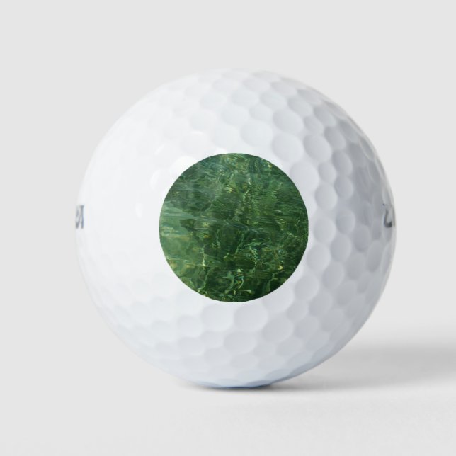 Water over Sea Grass II (Blue and Green) Photo Golf Balls (Front)