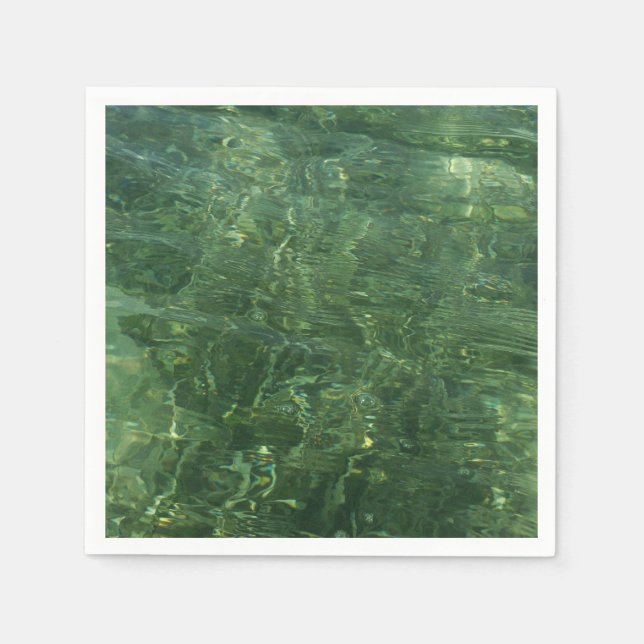 Water over Sea Grass II (Blue and Green) Photo Napkin (Front)