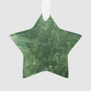 Water over Sea Grass II (Blue and Green) Photo Ornament