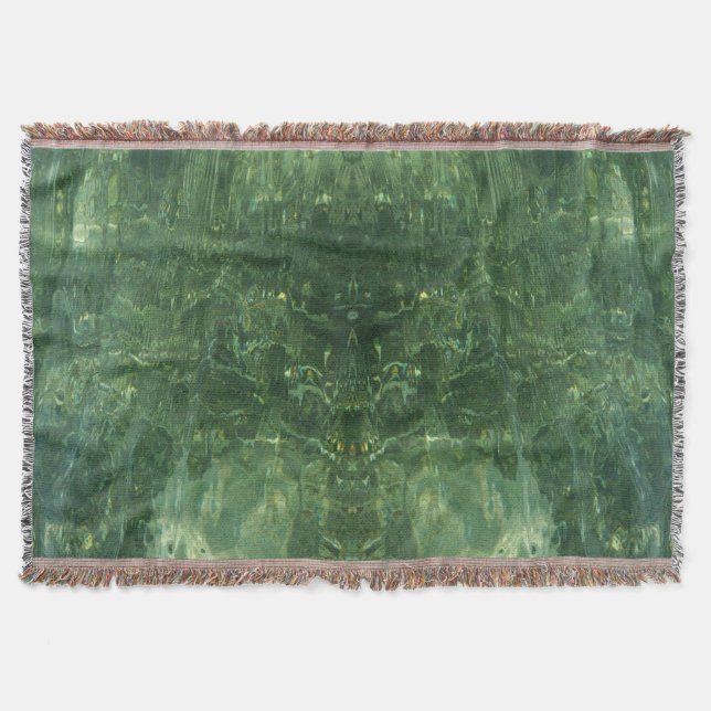 Water over Sea Grass II (Blue and Green) Photo Throw Blanket (Front)