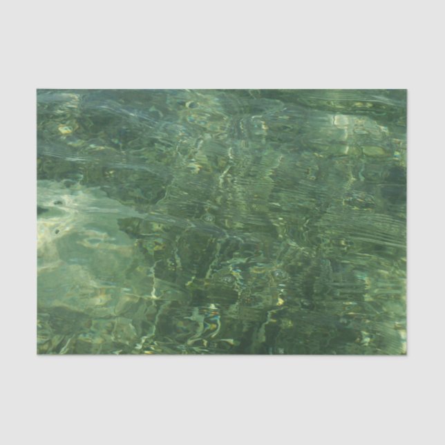 Water over Sea Grass II (Blue and Green) Photo Tissue Paper (Front)