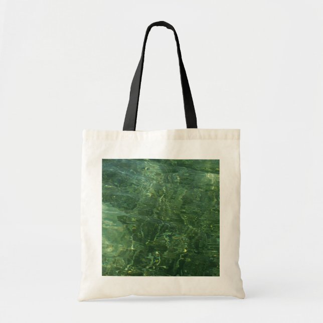 Water over Sea Grass II (Blue and Green) Photo Tote Bag (Front)