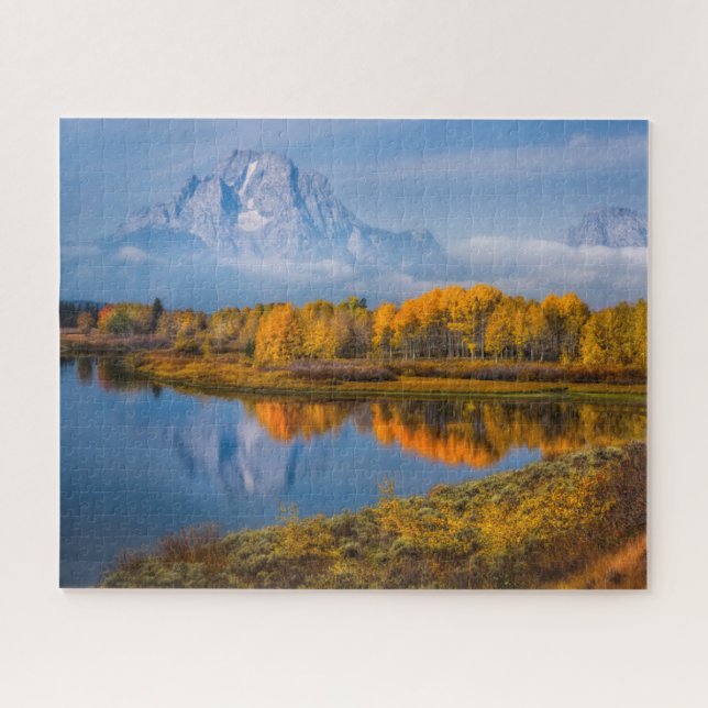 Water | Oxbow Bend Jackson Wyoming Jigsaw Puzzle (Horizontal)