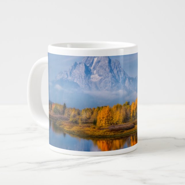 Water | Oxbow Bend Jackson Wyoming Large Coffee Mug (Front Left)